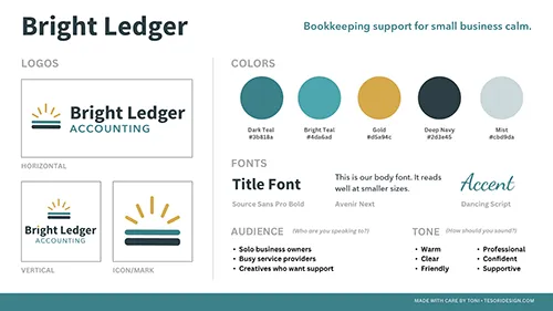 Downloadable Brand Guidelines Template Screenshot
