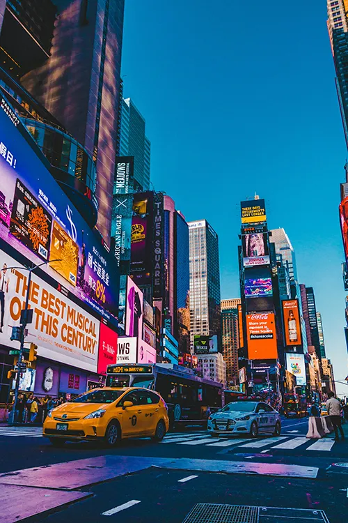 A photo of Times Square in New York City