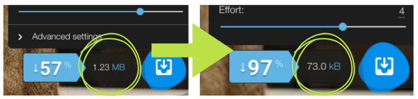 Squoosh download button